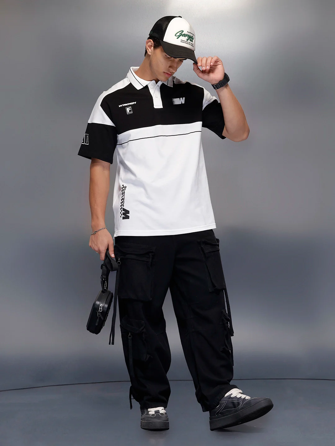 Classic Cut And Sew Polo T-Shirt   |  White - Image 2