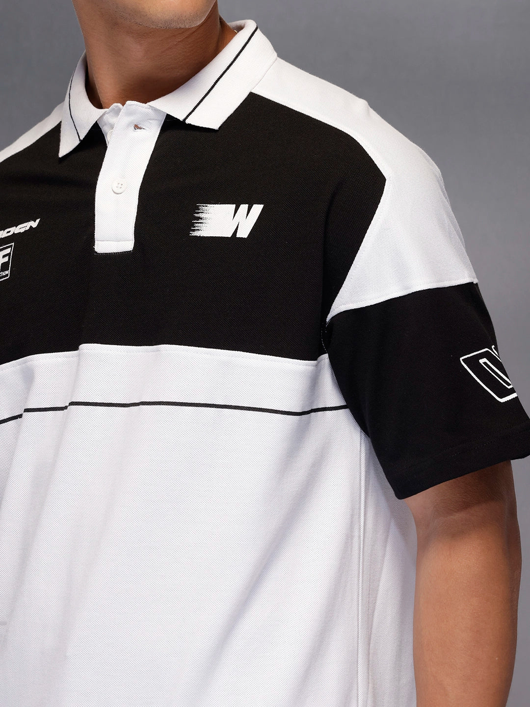 Classic Cut And Sew Polo T-Shirt   |  White - Image 5