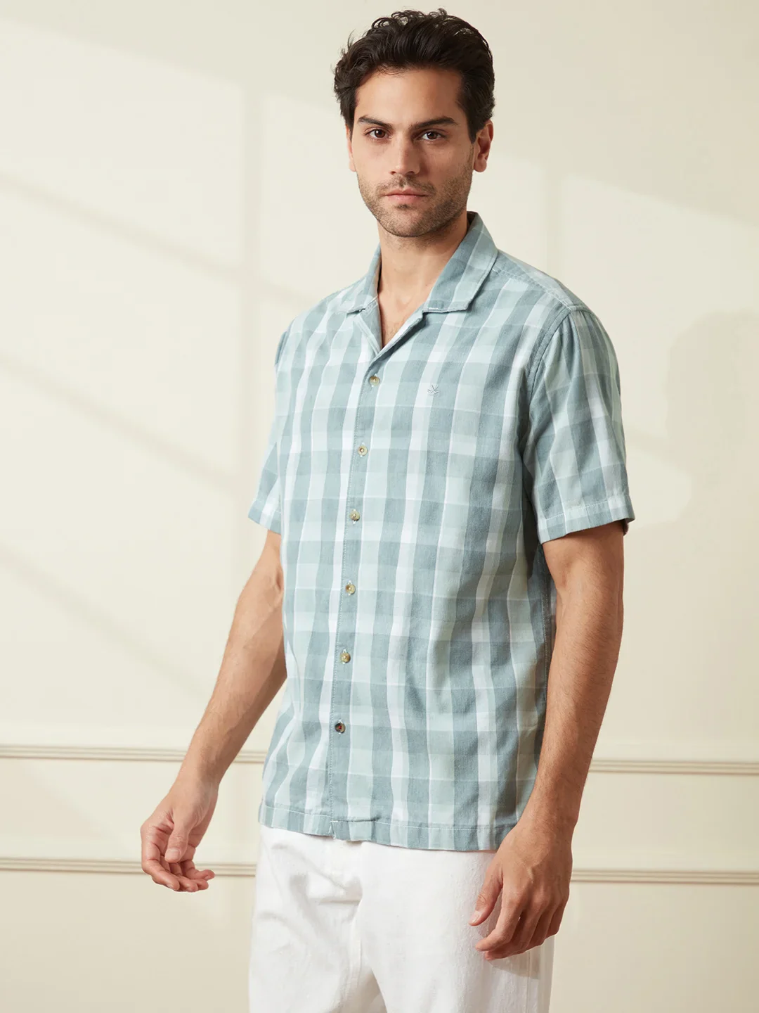 Casual Corduroy Resort Fit Shirt | Green - Image 3