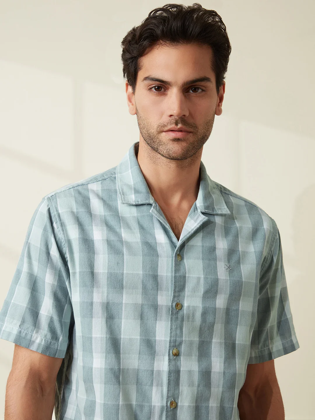 Casual Corduroy Resort Fit Shirt | Green - Image 4