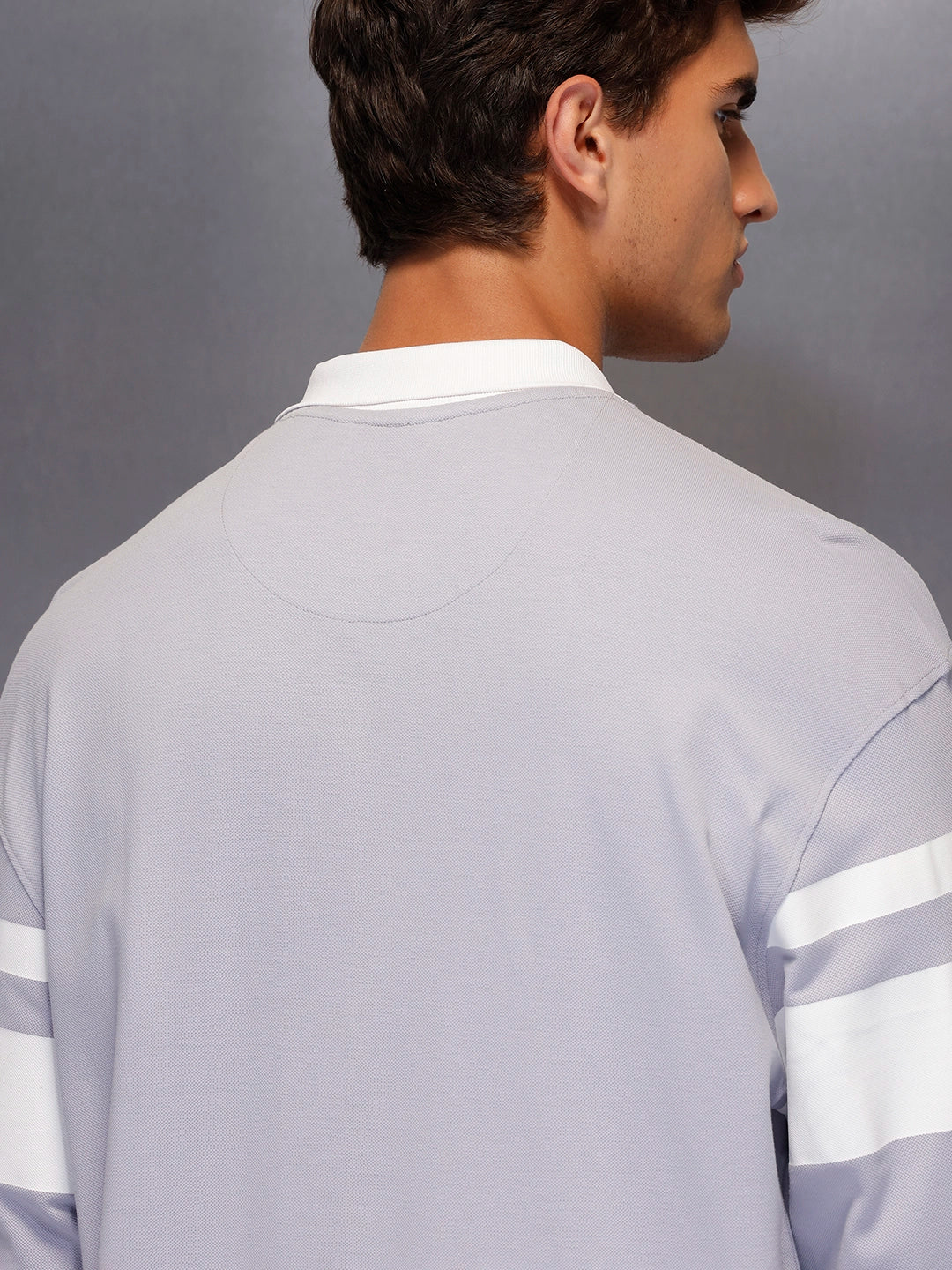 Classic Long Sleeve Polo T-Shirt   |  Purple - Image 5