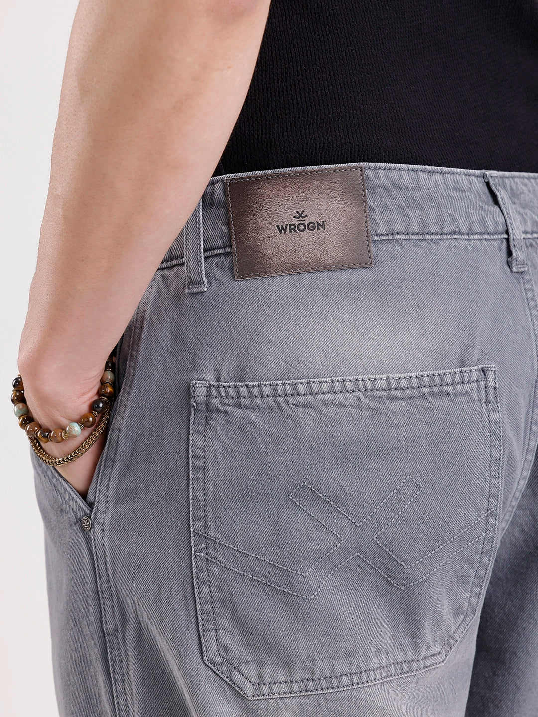 Classic Loose Fit Denim Cargo   |  Grey - Image 6