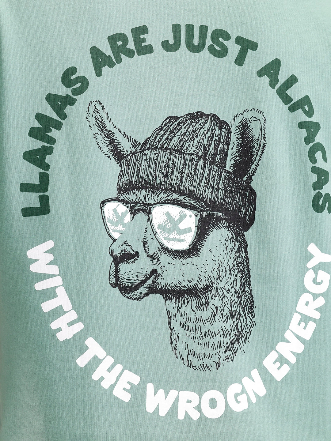 Classic Oversized Back Printed T-Shirt  | Green - Image 5
