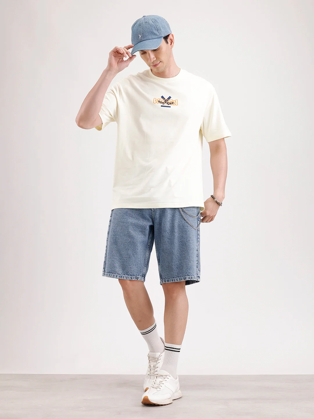 Classic Oversized Back Printed T-Shirt  | Yellow - Image 2