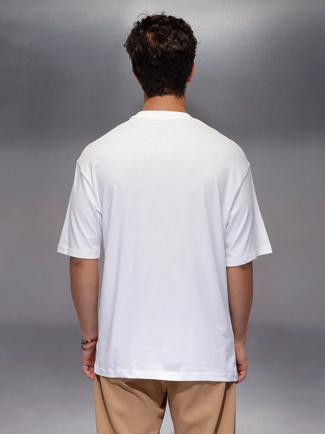 Classic Placement Printed T-Shirt   |  White - Image 3