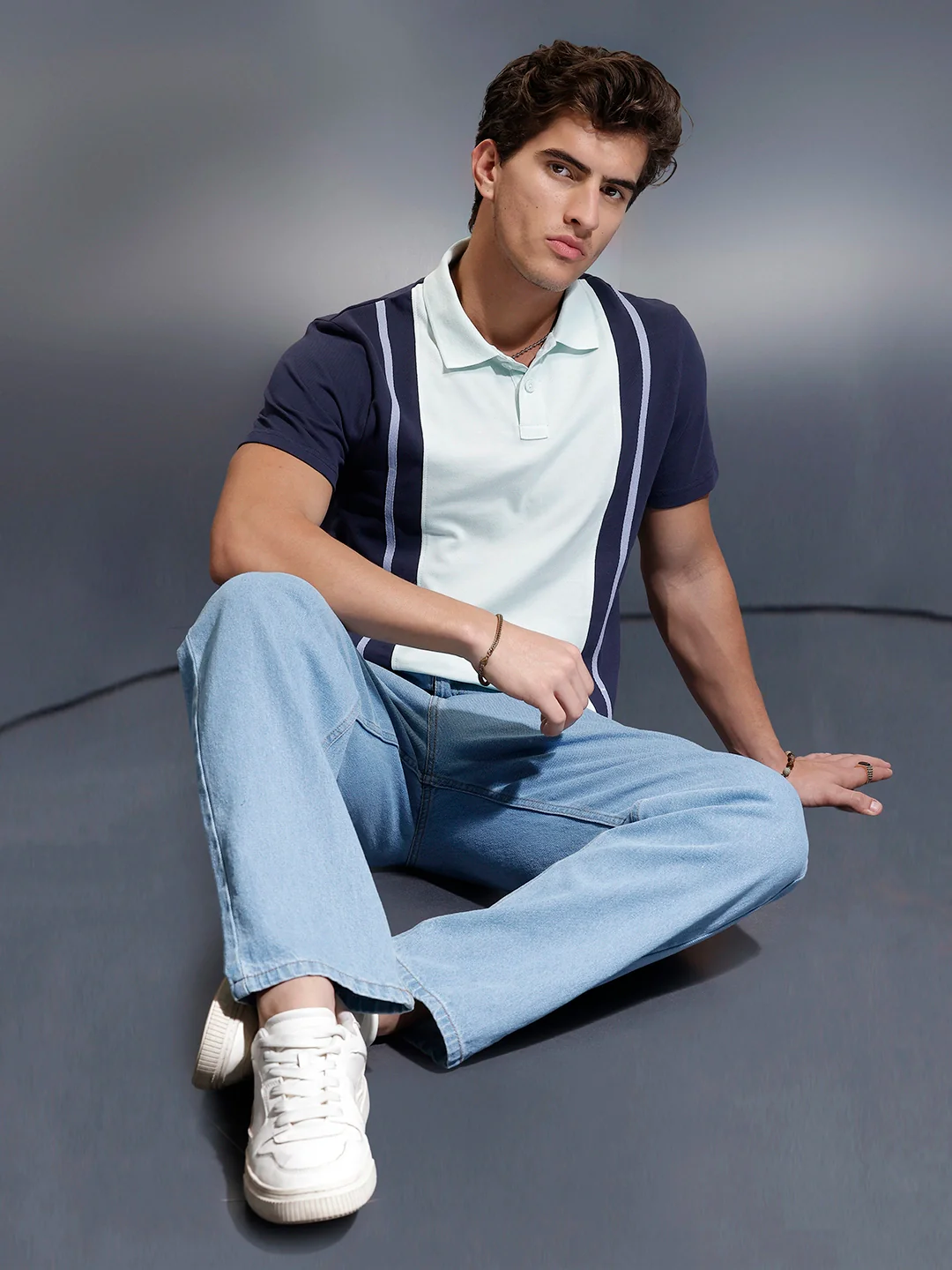 Classic Printed Regular Fit Polo   |  Blue - Image 2