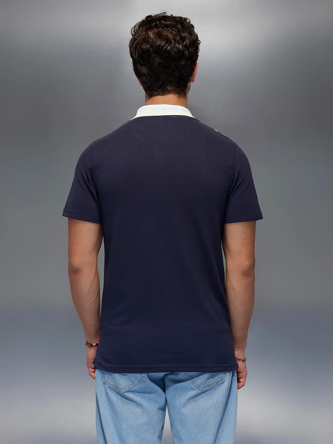 Classic Printed Regular Fit Polo   |  Blue - Image 3
