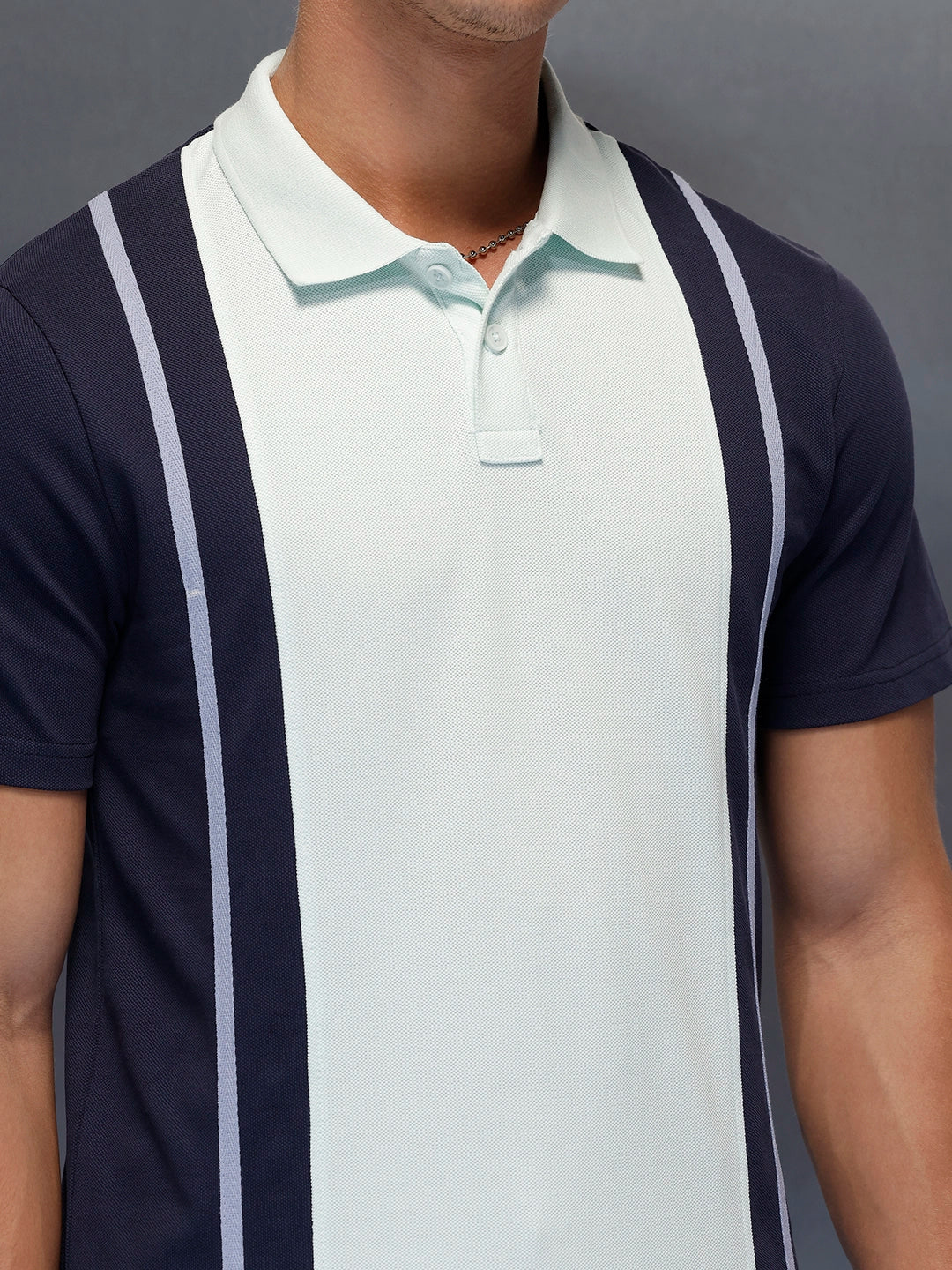 Classic Printed Regular Fit Polo   |  Blue - Image 5