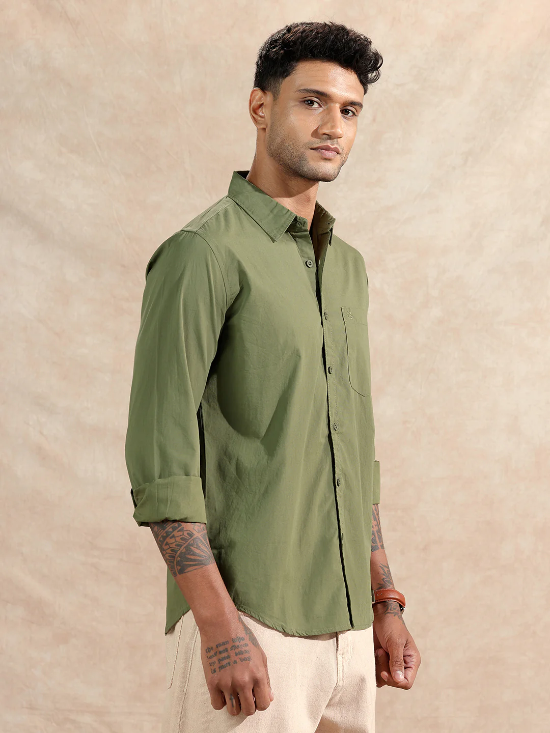 Classic Regular Fit Shirt | Dark Green - Image 4