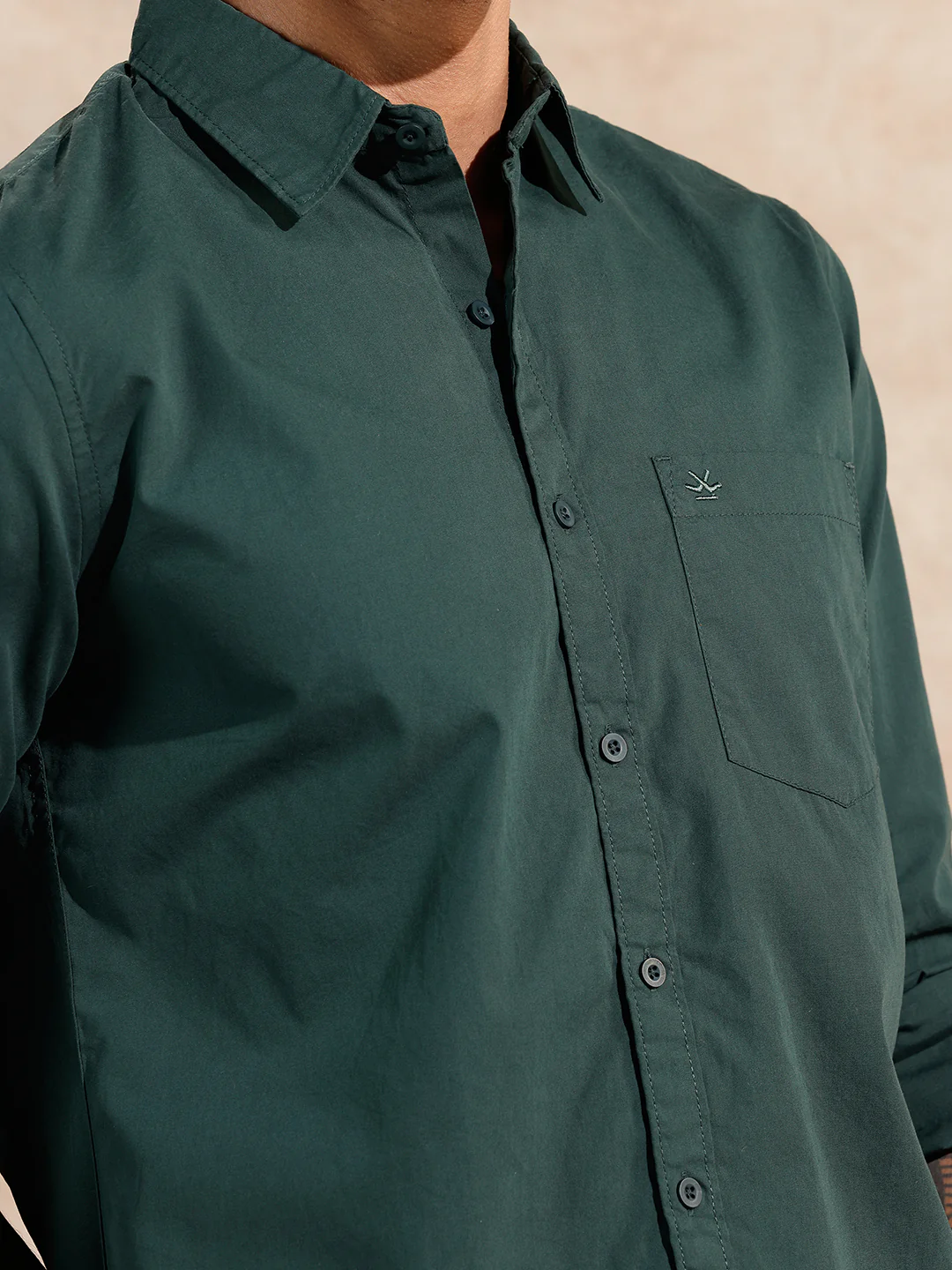 Classic Regular Fit Shirt | Dark Green - Image 5