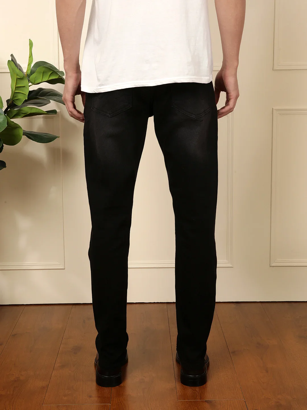 Classic Slim Fit Jeans In Black - Image 3