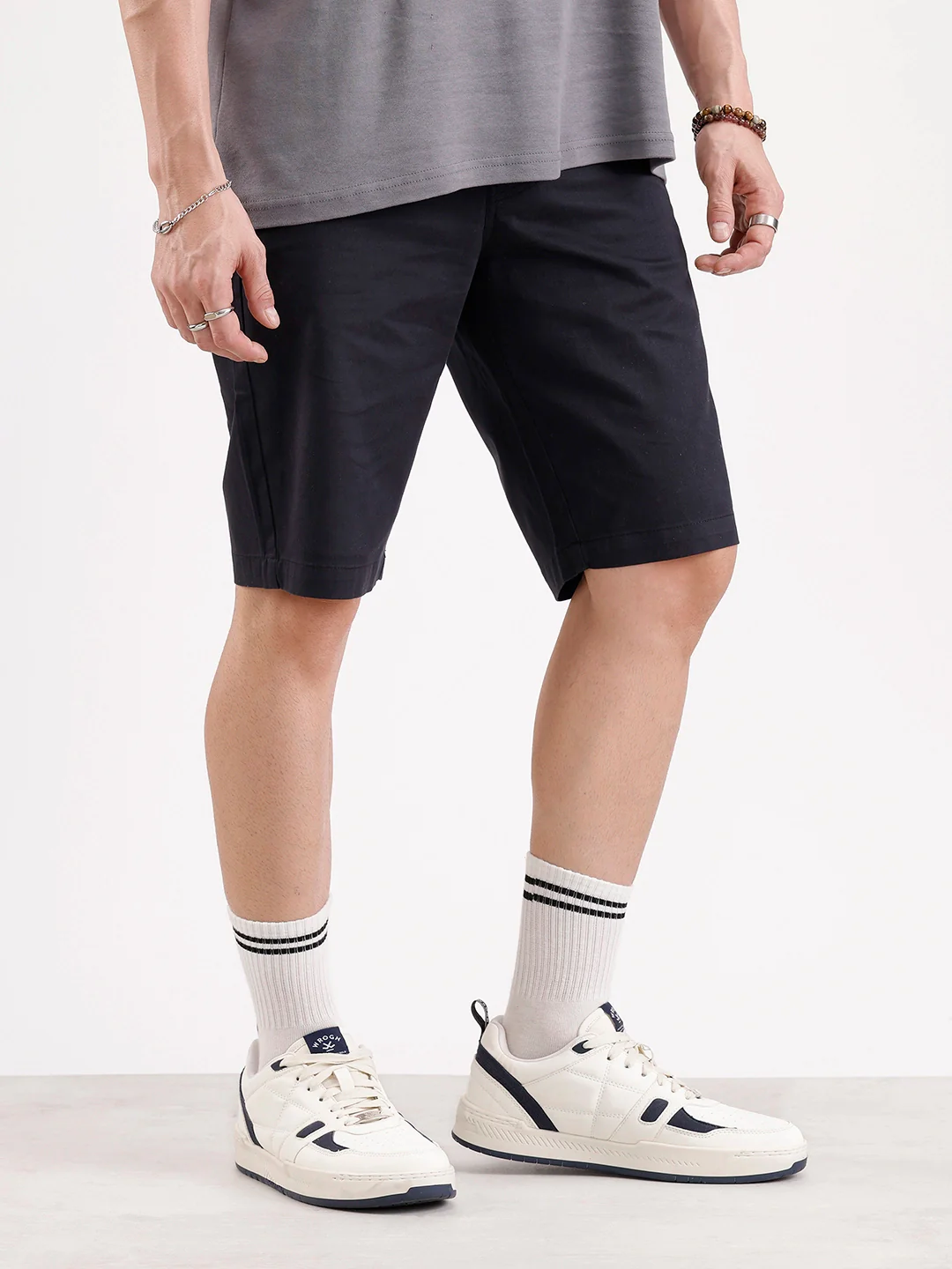 Classic Slim Fit Shorts   |  Black - Image 4