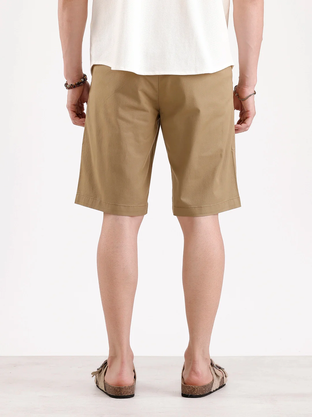 Classic Slim Fit Shorts   |  Khaki - Image 3