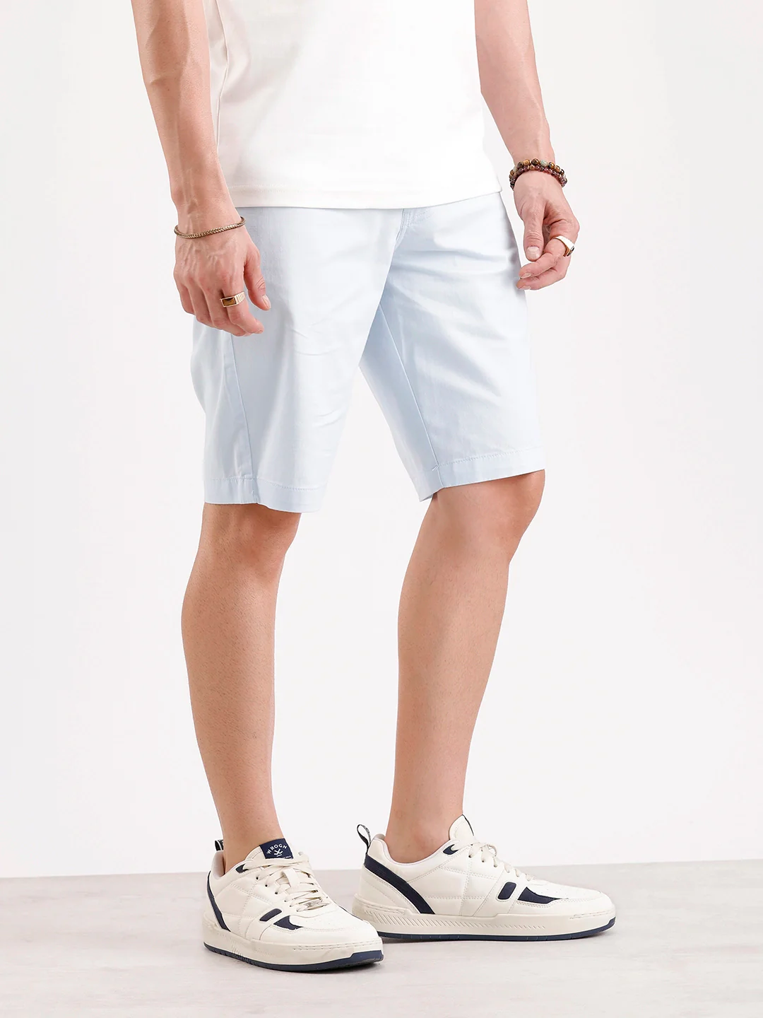 Classic Slim Fit Shorts   |  Light Blue - Image 4