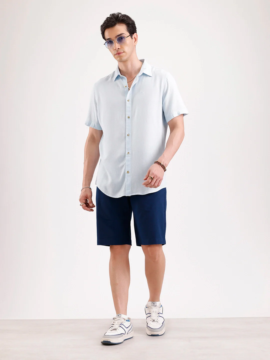 Classic Slim Fit Shorts   |  Navy Blue - Image 2
