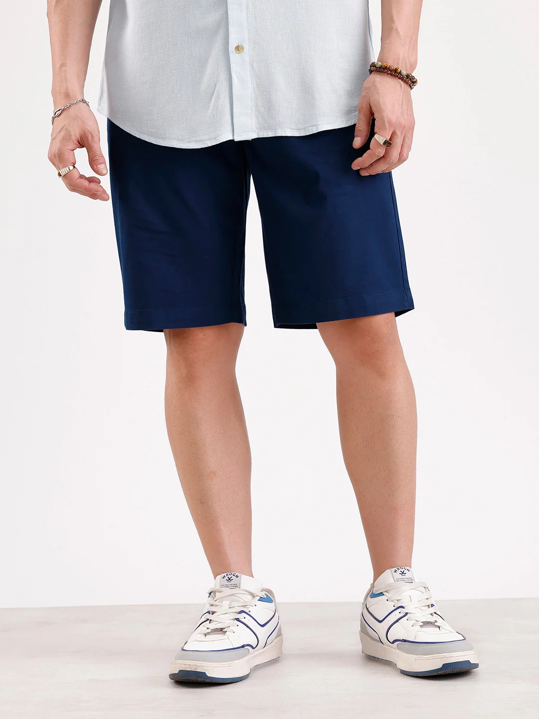 Classic Slim Fit Shorts   |  Navy Blue - Image 6