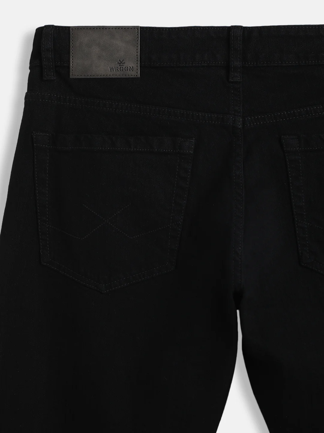 Casual Solid Slim Tapered Jeans | Black - Image 4