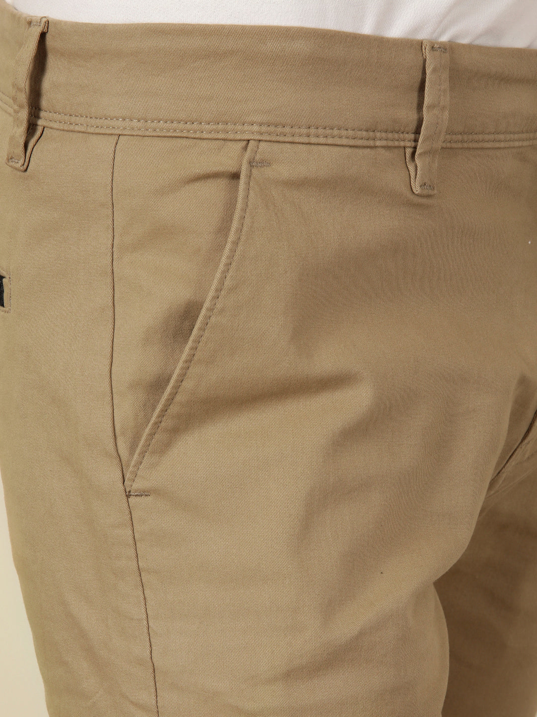 Soft Cotton Blend Chino Trouser | Khaki - Image 5