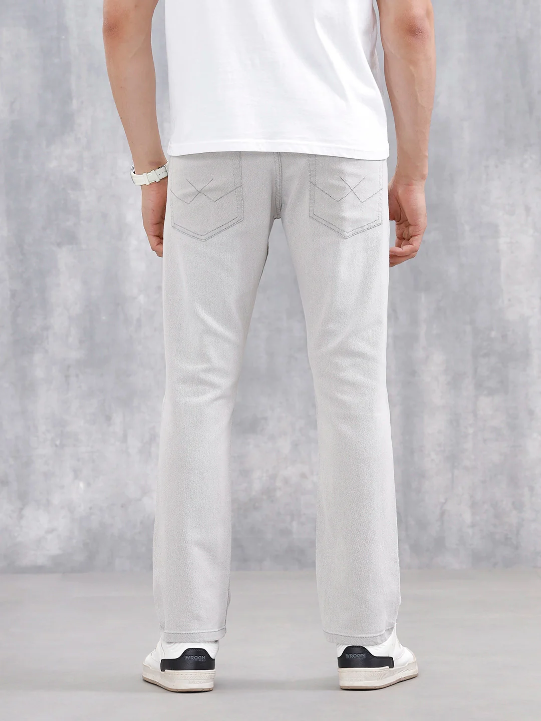 Classic Straight Fit Casual Jeans | Grey - Image 3