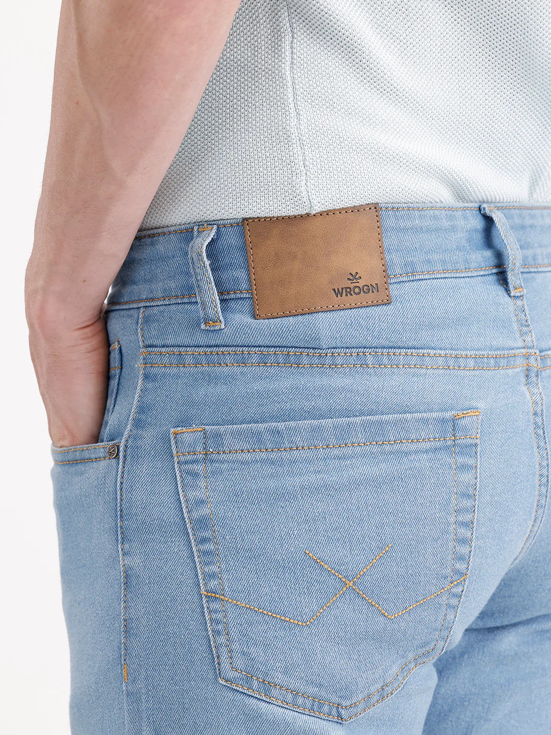 Classic Straight Fit Denim Jeans | Light Blue - Image 6