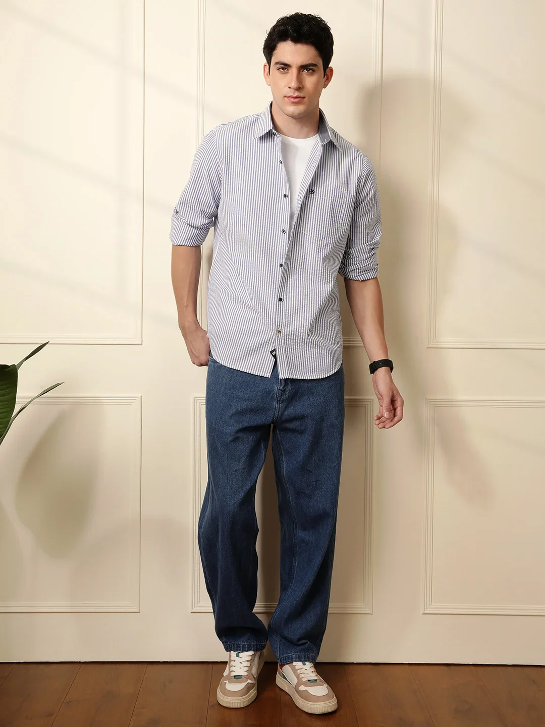 Classic Striped Shirt in Blue - Image 2