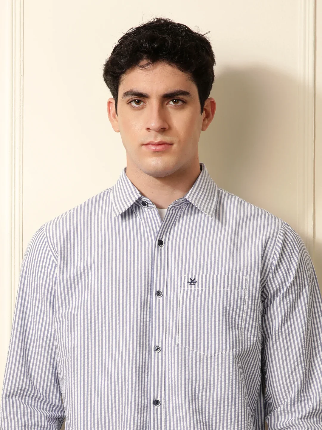Classic Striped Shirt in Blue - Image 5