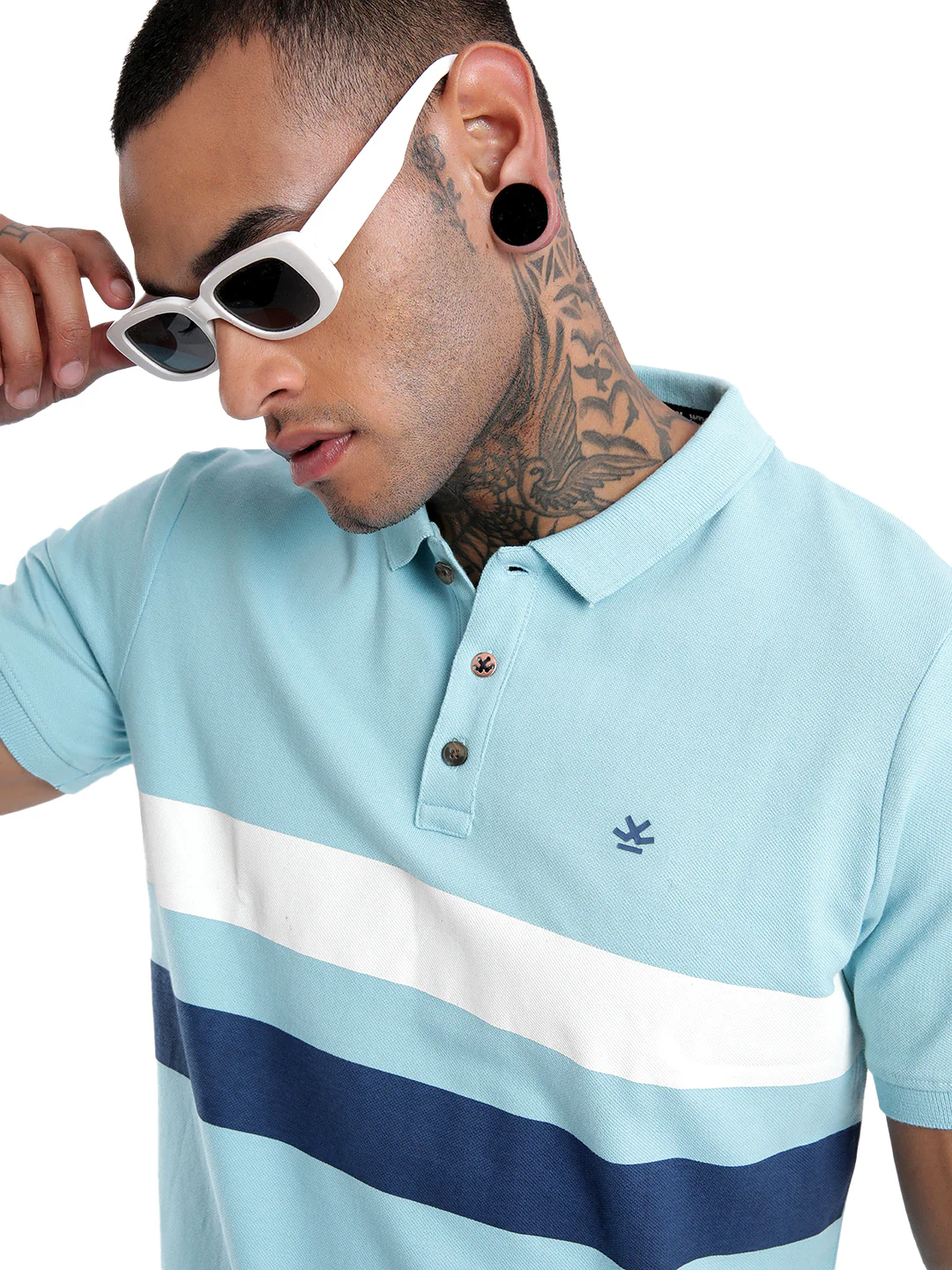 Classic Stripes Printed Polo T-Shirt - Image 3