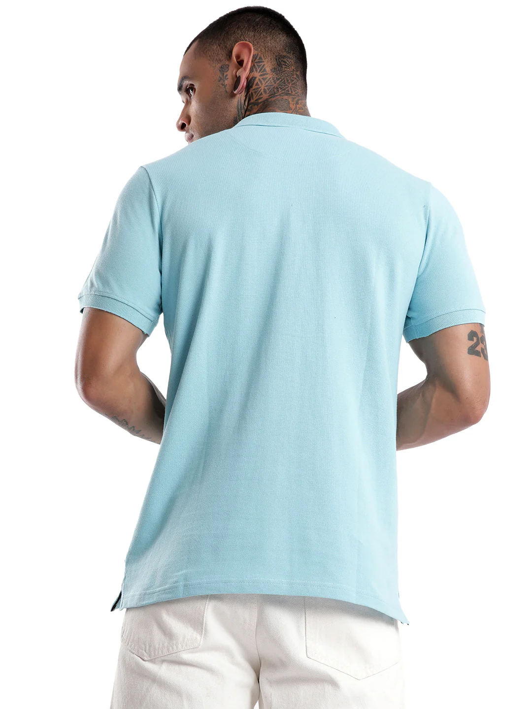 Classic Stripes Printed Polo T-Shirt - Image 4