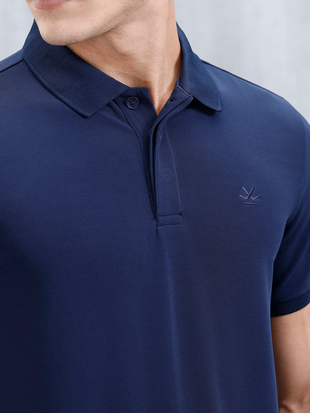 Classic Textured Men's Polo Tshirt | Blue - Image 5