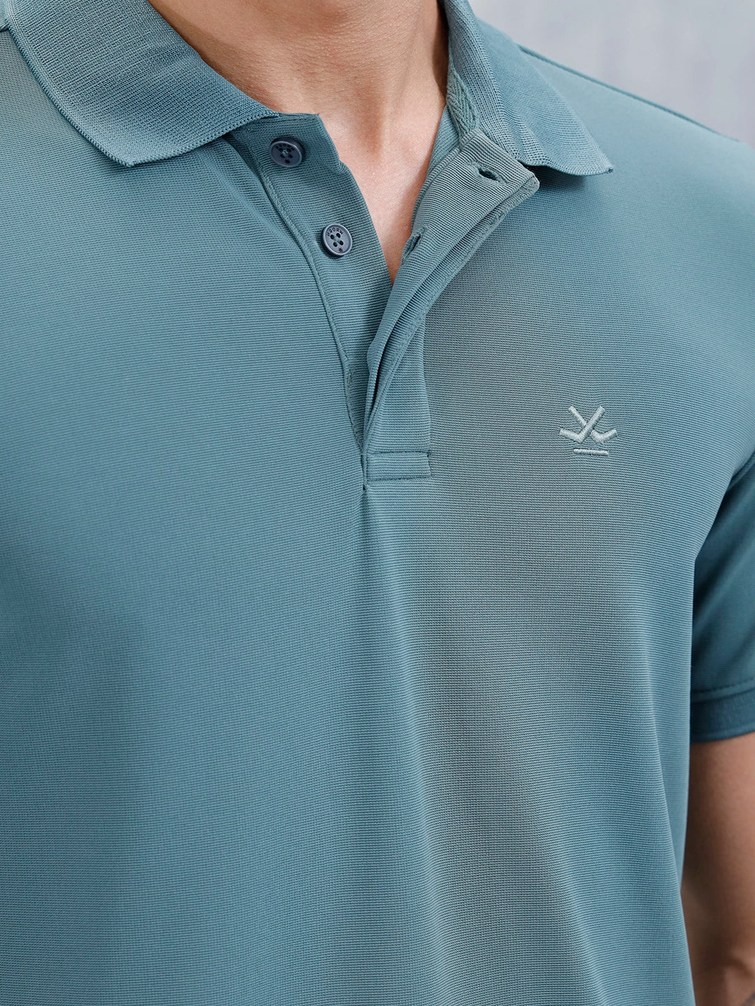 Classic Textured Men's Polo Tshirt | Green - Image 5
