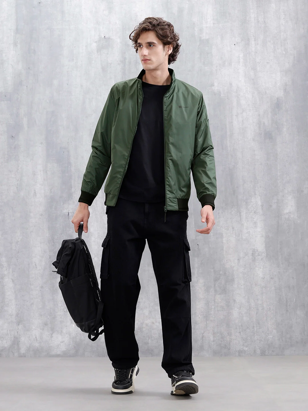 Classic Zip-Up Casual Jacket For Men | Green - Image 2