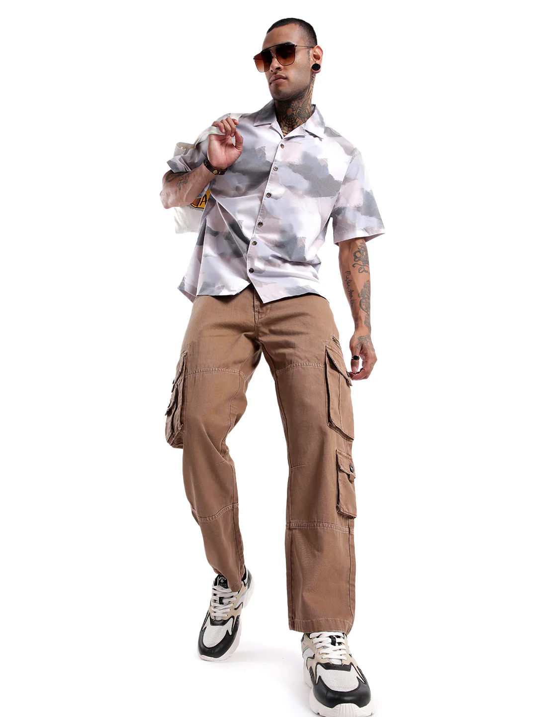 Cloudy Grey Comfort Fit AOP Shirt - Image 2