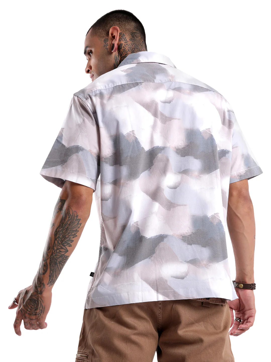 Cloudy Grey Comfort Fit AOP Shirt - Image 3