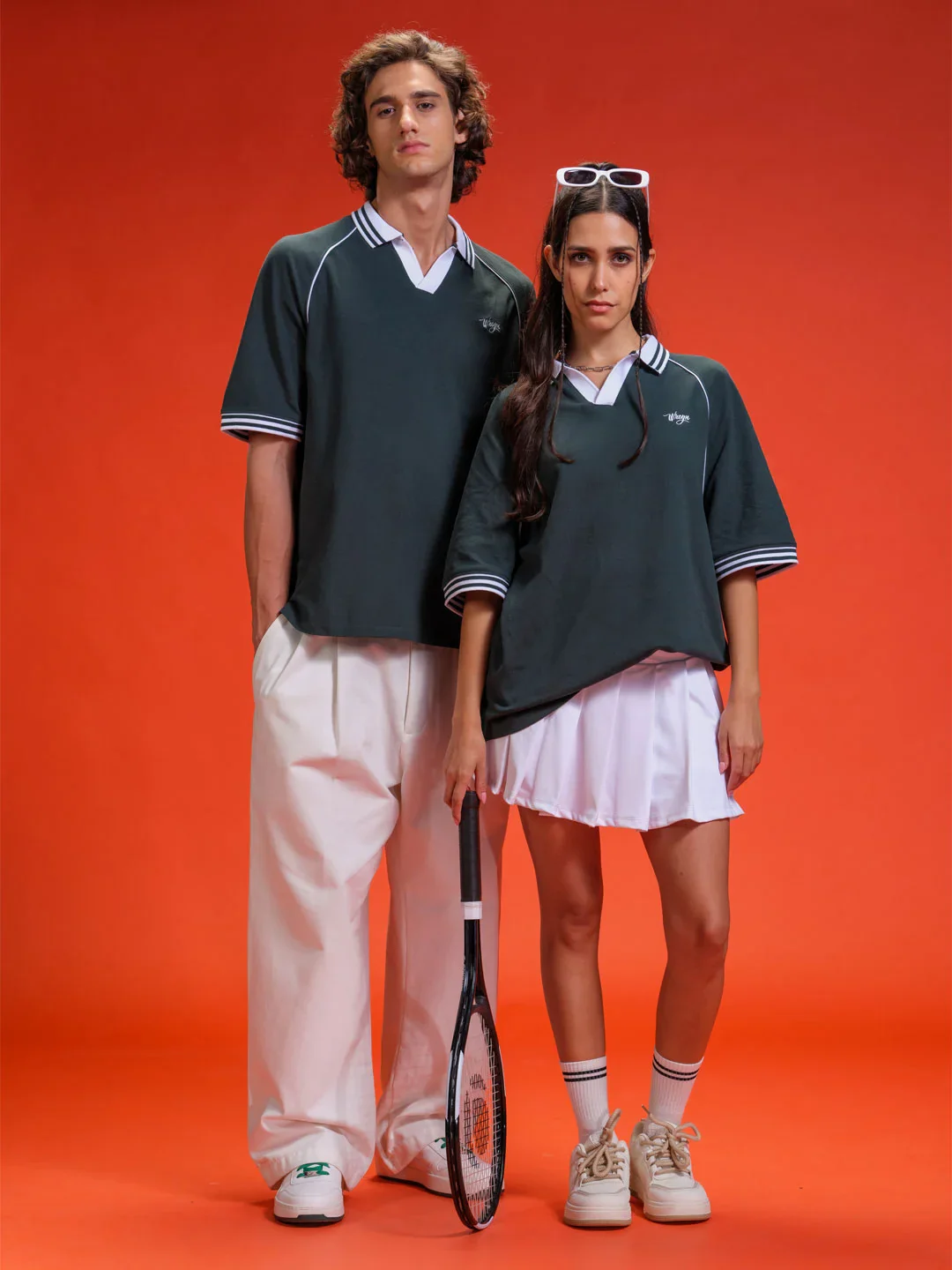 Club-Inspired Retro Johnny Collar T-Shirt | Green - Image 4