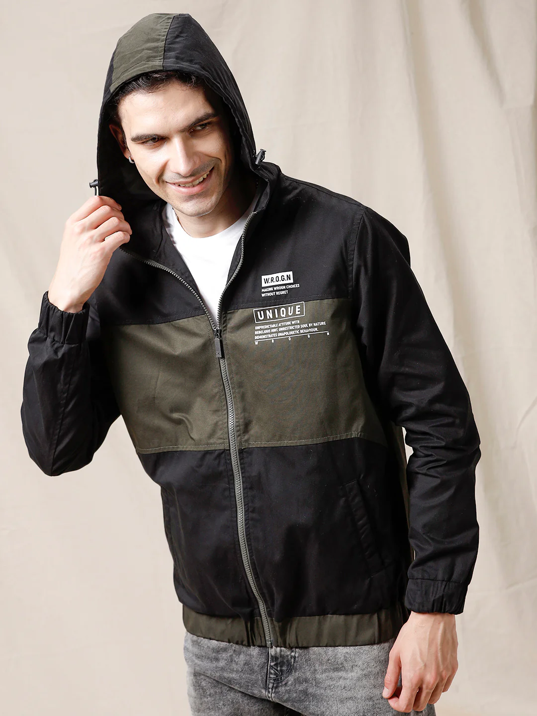 Colour Blocked Unique Jacket - Image 6