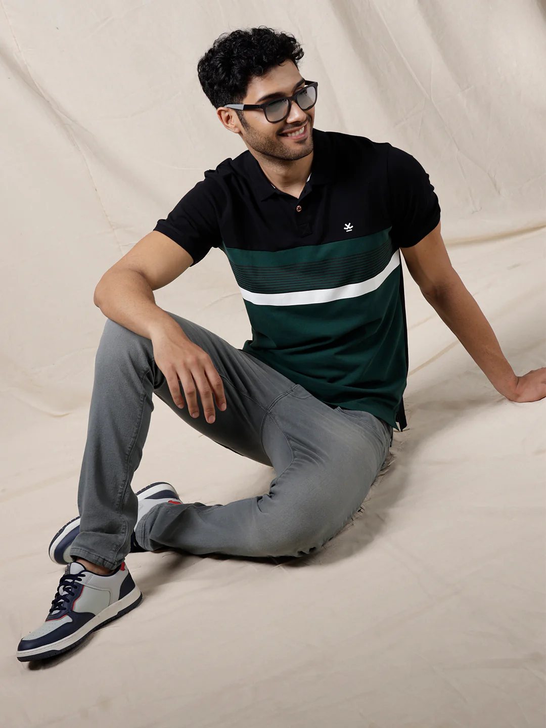 Colourblocked Polo T-Shirt - Image 2