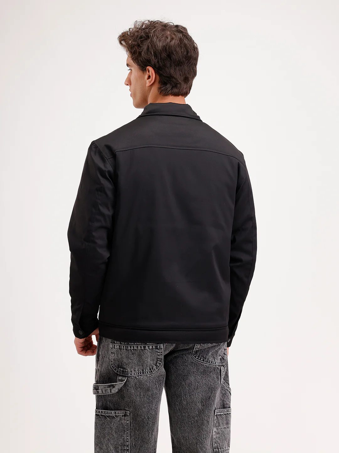 Comfort Fit Double Pocket Jacket  | Black - Image 3