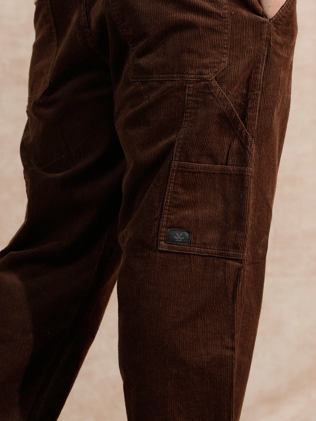 Corduroy Carpenter Loose Fit Trouser | Dark Brown - Image 5
