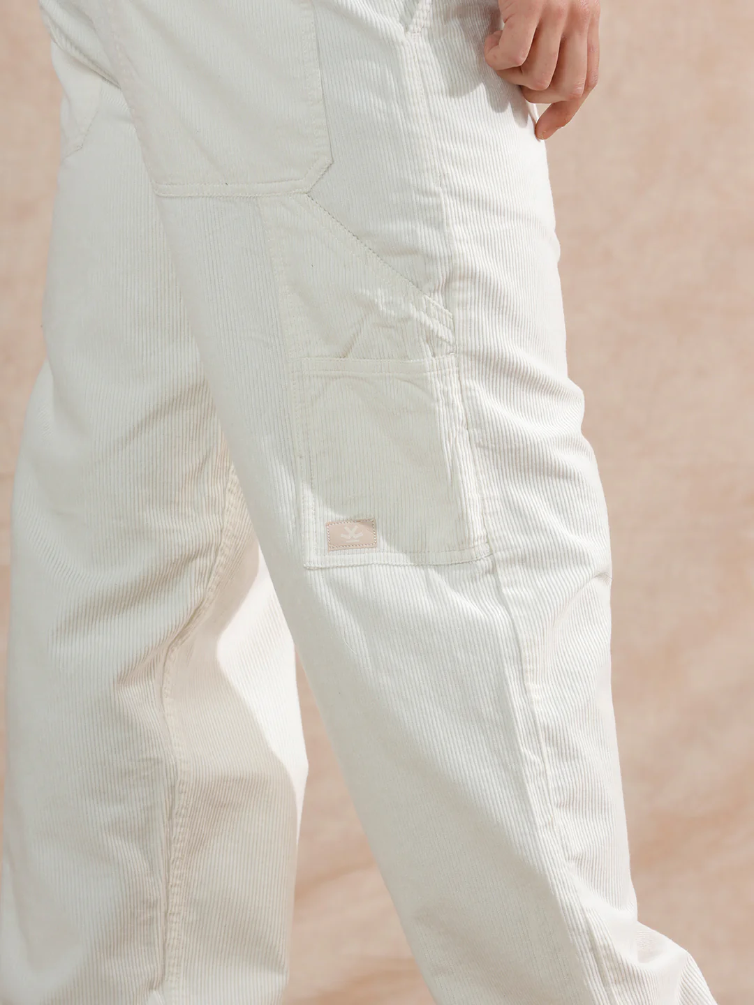 Corduroy Carpenter Loose Fit Trouser | Off White - Image 5
