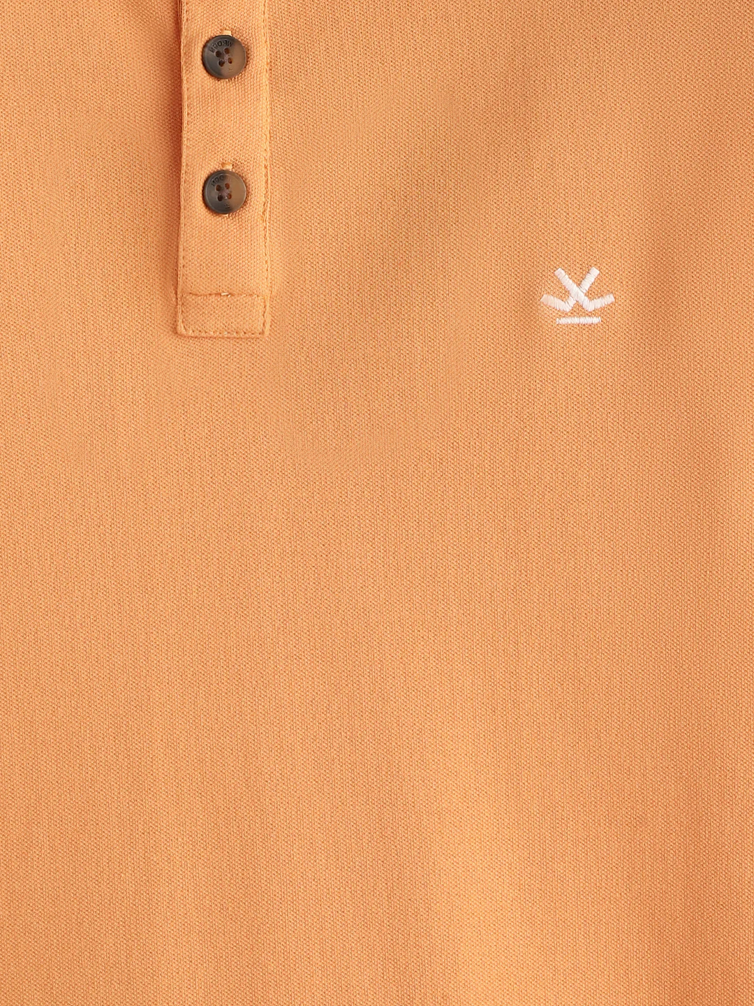 Cotton Blend Polo T-Shirt | Orange - Image 3