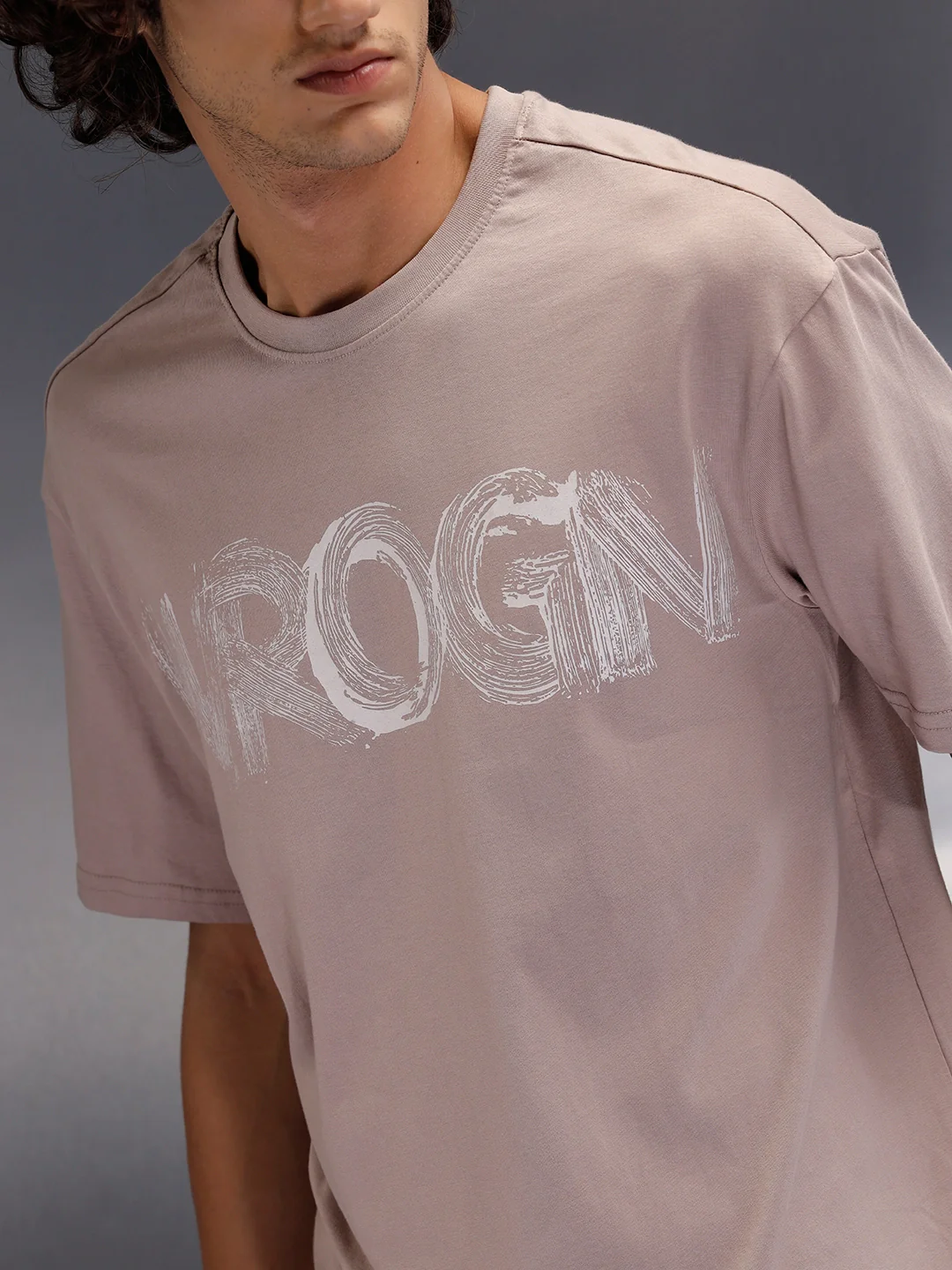 Crew Neck Oversized Fit Graphic Printed T-Shirt | Etherea - Image 5