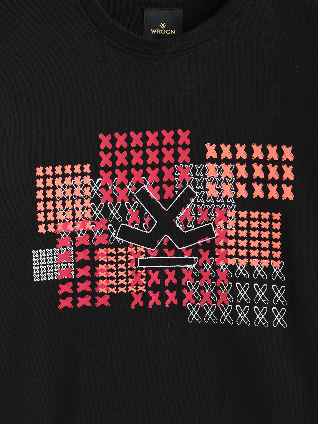Cross Stitch Inspired Brand Carrier With Embroidery And Print | Black - Image 3