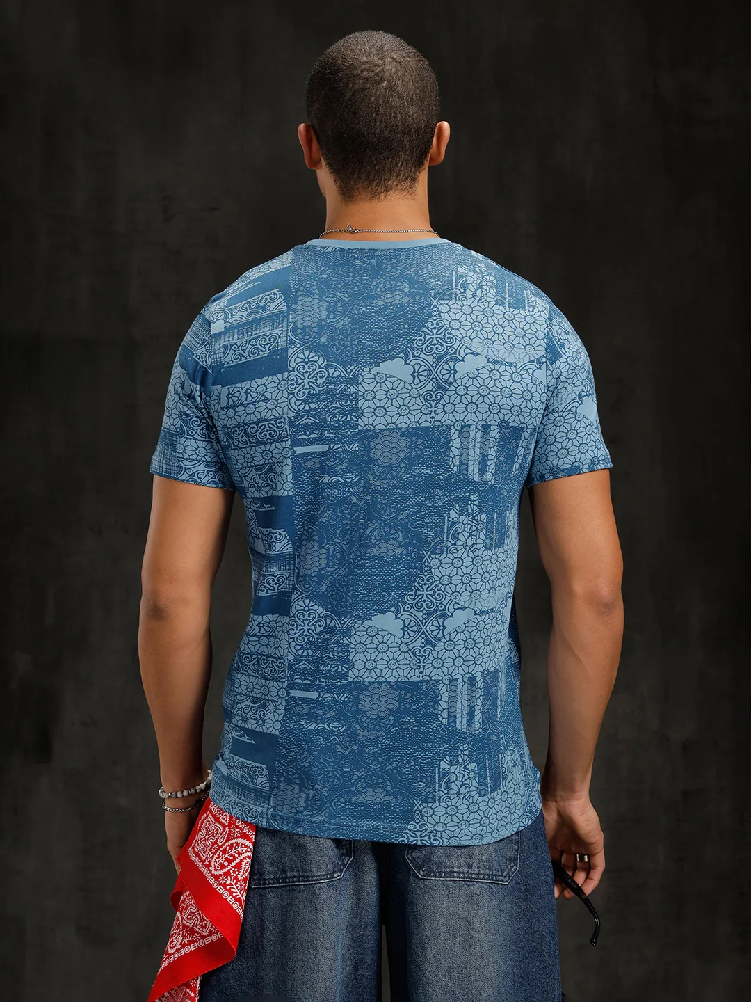 Cultural Mix AOP T-Shirt | Blue - Image 3