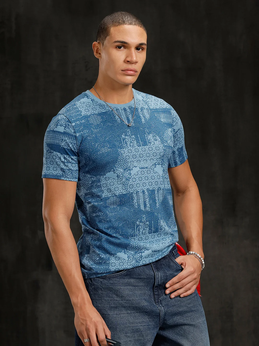 Cultural Mix AOP T-Shirt | Blue - Image 4