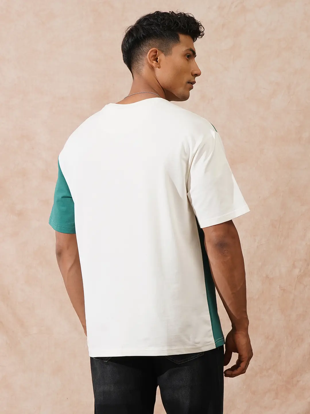 Cut & Sew Oversized T-Shirt | Off White - Image 3