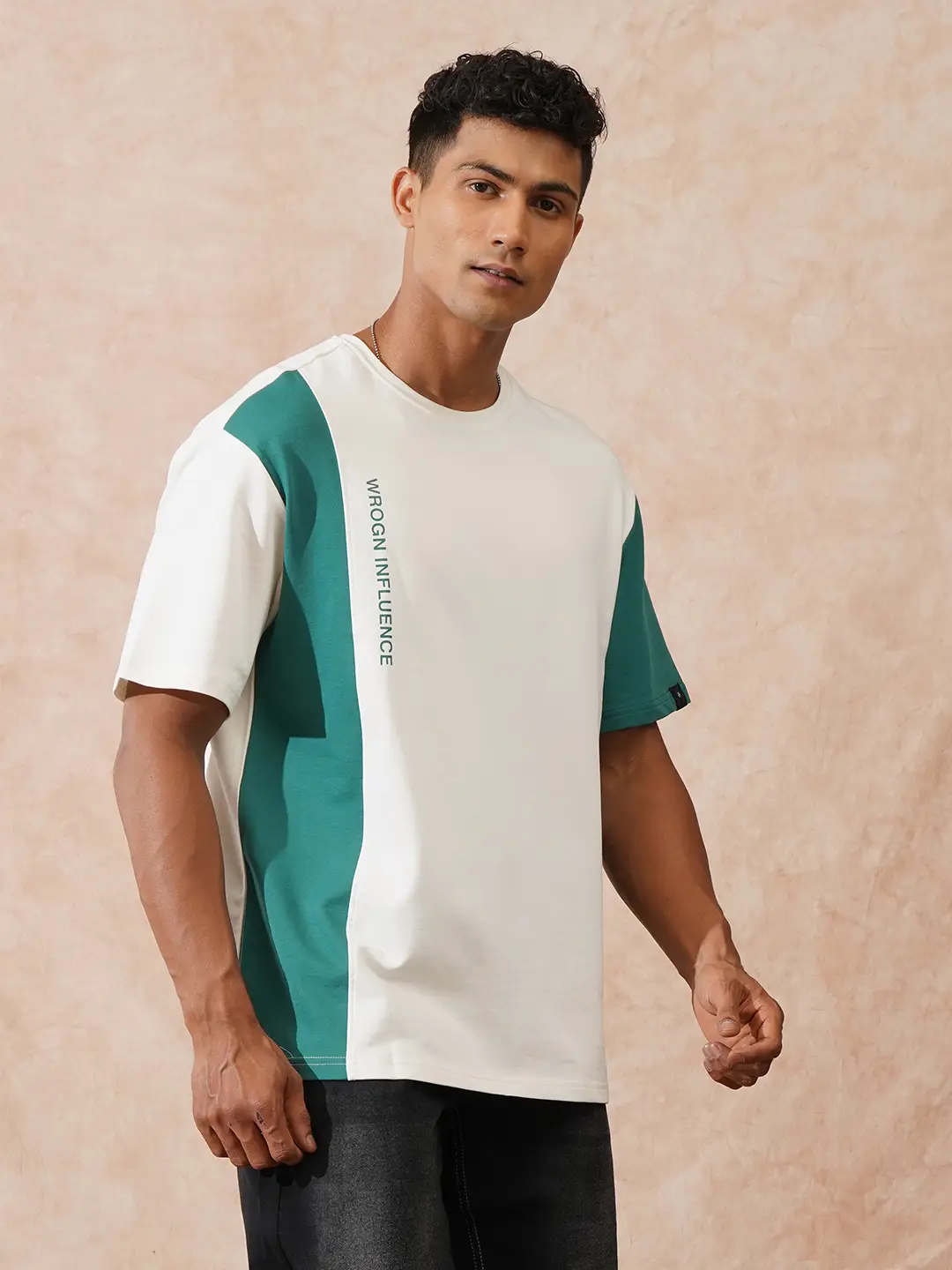 Cut & Sew Oversized T-Shirt | Off White - Image 4