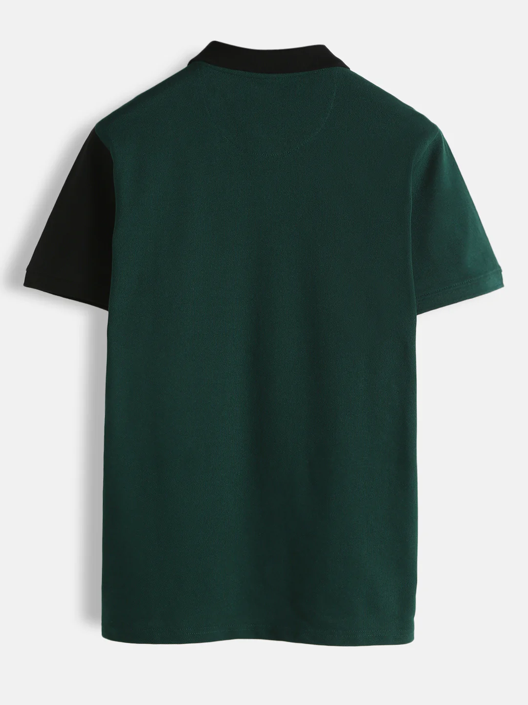 Cut & Sew Slim Fit Polo T-Shirt | Black - Image 2