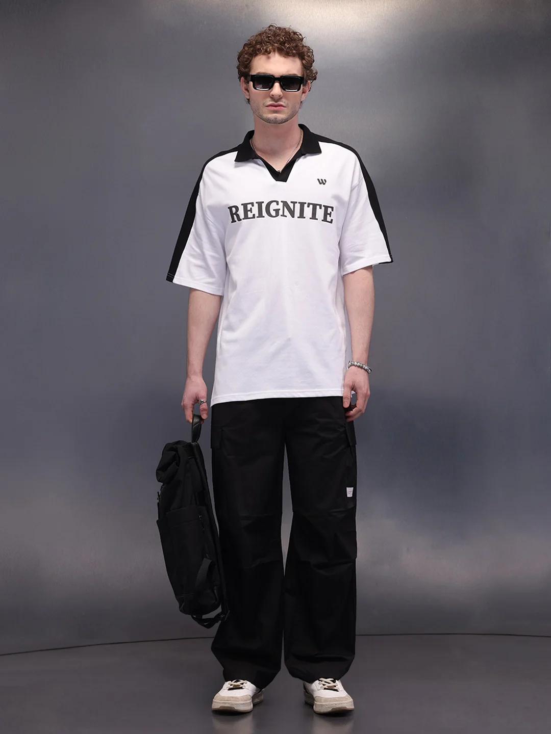 Cut & Sue Oversized Polo T-Shirt | White - Image 2