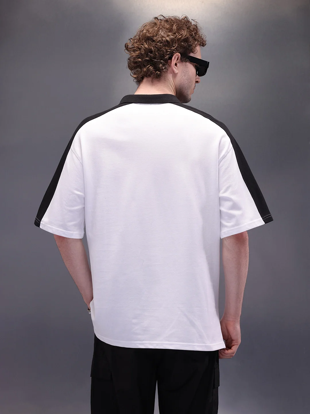Cut & Sue Oversized Polo T-Shirt | White - Image 3