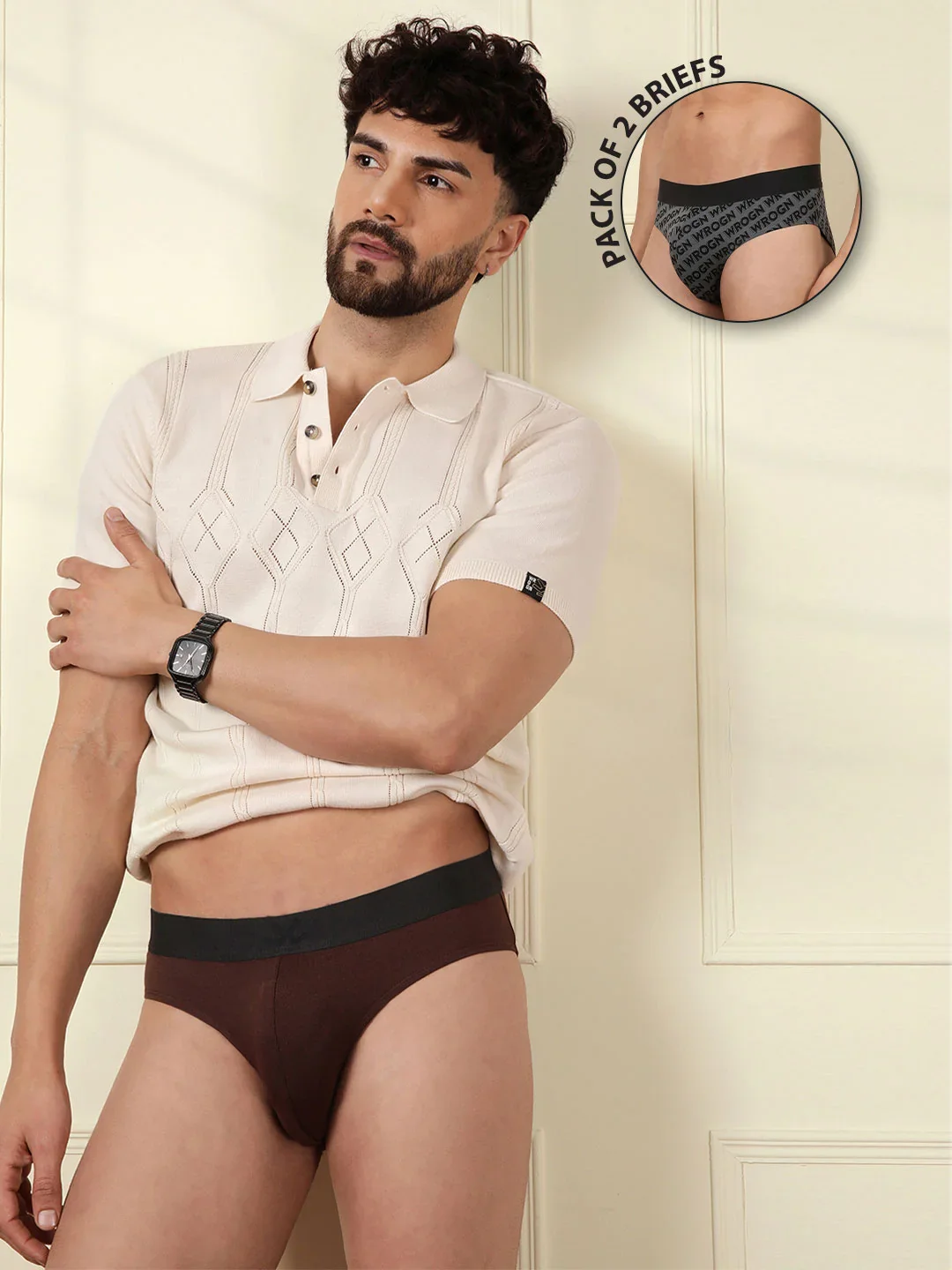 Daily Ease Solid & Print Pack of 2 Briefs - Image 3